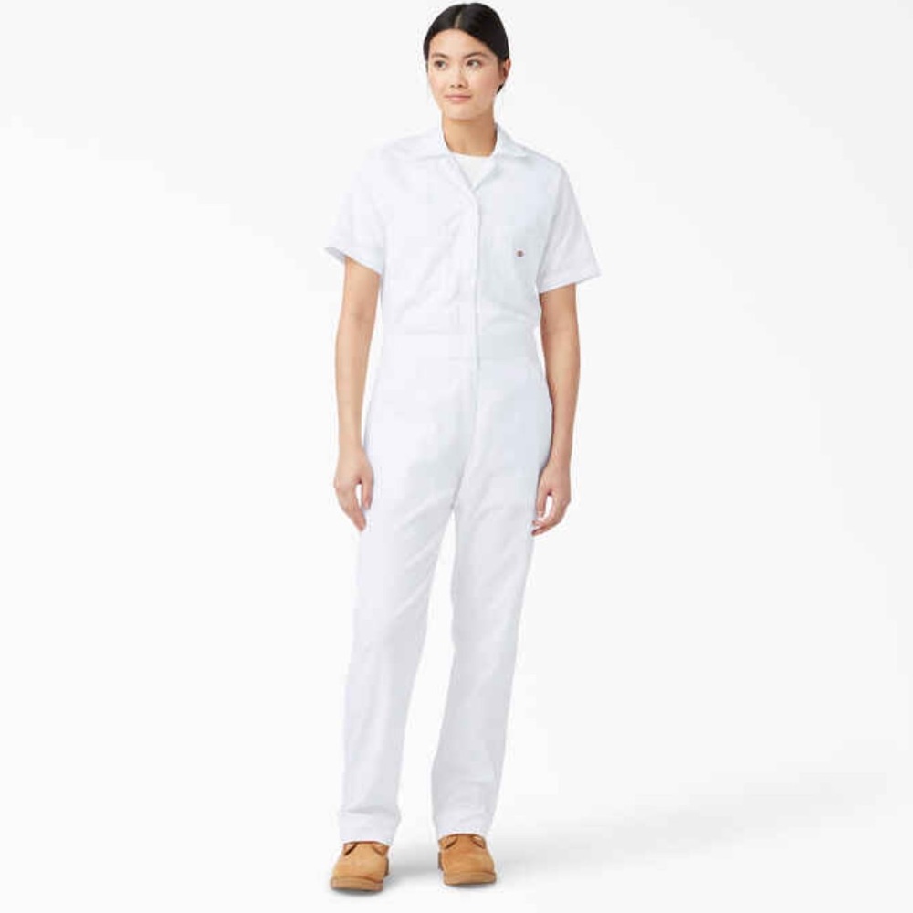 Dickies White Short Sleeve Coverall, XS